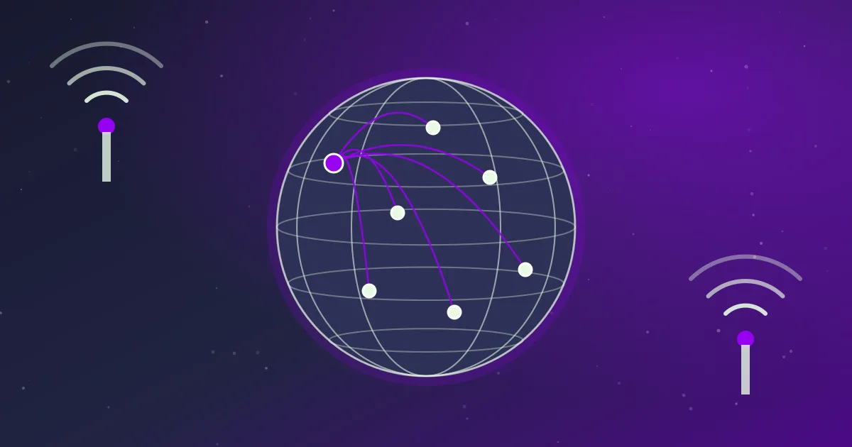 Illustration of a globe connected by broadcast signal arcs, representing football TV rights sold country by country